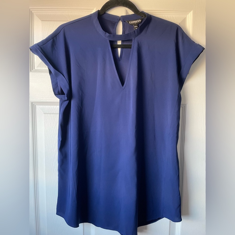 BNWT Express blue short sleeve blouse